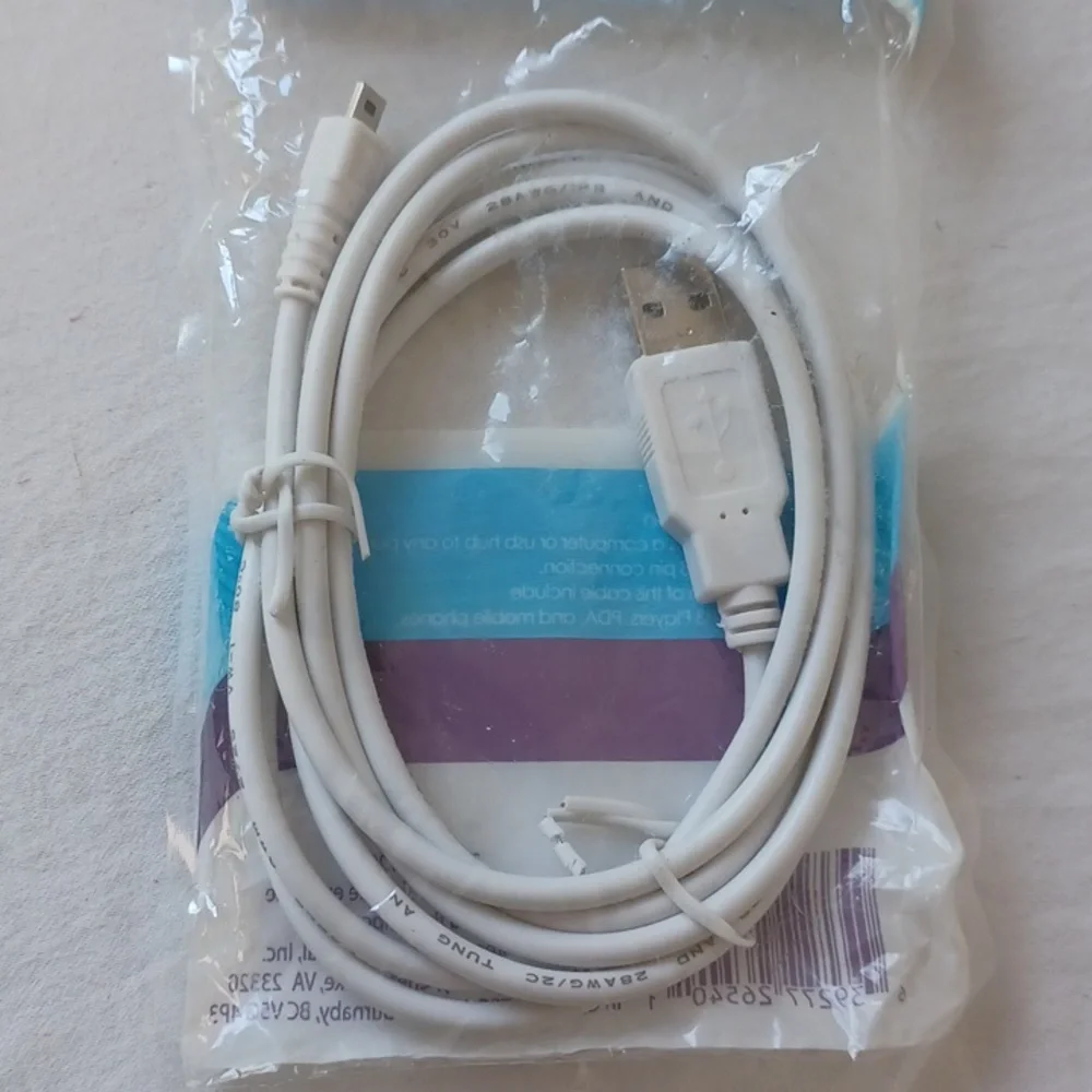 3/$25 SALE New Circuit USB Cable Type A Male to Mini 8 Pin 5 Feet NWT
